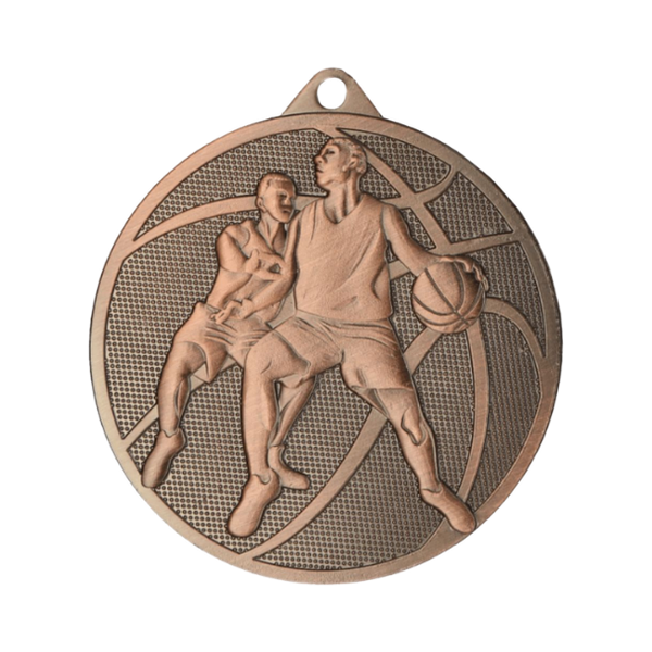 Medal koszykarski MMC40050/B - brązowy, 50 mm