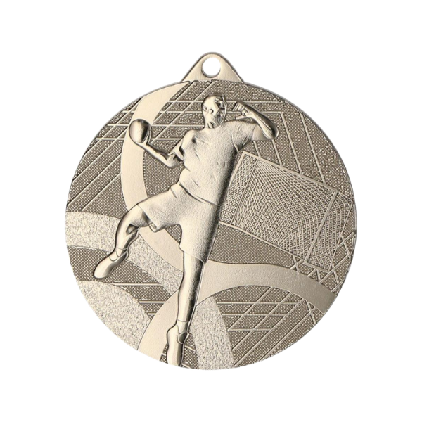 Medal do piłki ręcznej MMC39050/S - srebrny, 50 mm