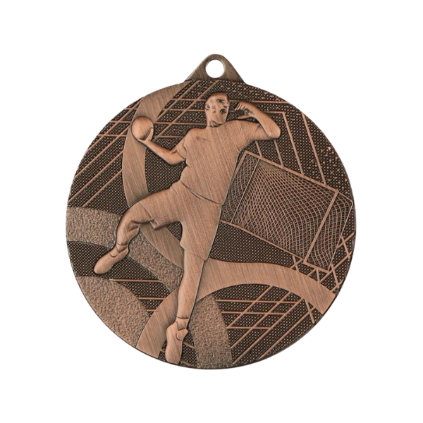 Medal do piłki ręcznej MMC39050/B - brązowy, 50 mm