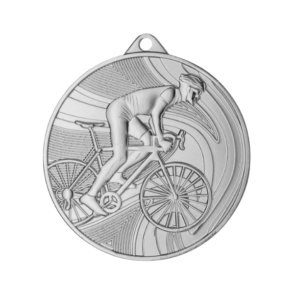 Medal kolarski MMC38050/S - srebrny, 50 mm