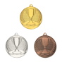 Medal uniwersalny MMC30050 z pucharem - złoty, srebrny i brązowy, 50 mm