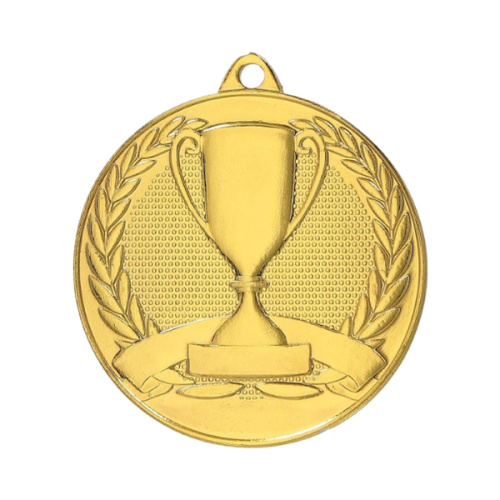 Medal uniwersalny MMC30050/G z pucharem - złoty, 50 mm