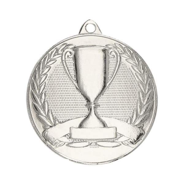Medal uniwersalny MMC30050/S z pucharem - srebrny, 50 mm