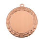 Medal brązowy ME.072.03.D – okrągły medal z wieńcem laurowym zdobiącym obrzeże, wykonany z metalu. Miejsce na emblemat z przodu oraz pole na grawer z tyłu. Idealny na trzecie miejsce, zawody sportowe i uroczystości.