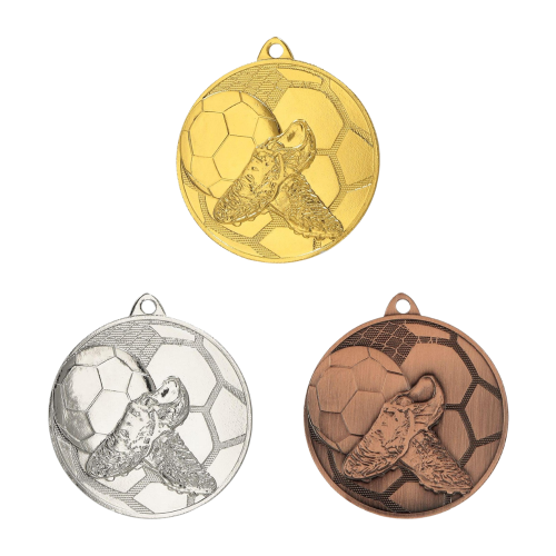 Medale piłkarskie MMC28050 50 mm - złoty, srebrny i brązowy