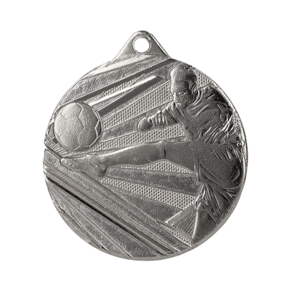 Medal ME001/S 50 mm - piłka nożna, srebrny