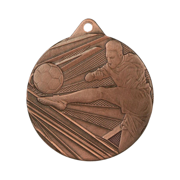 Medal ME001/B 50 mm - piłka nożna, brązowy