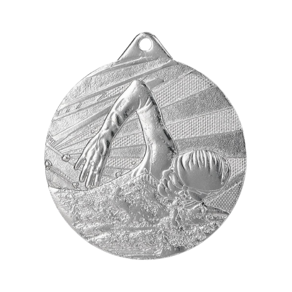 Medal ME003/S 50 mm - pływanie, srebrny