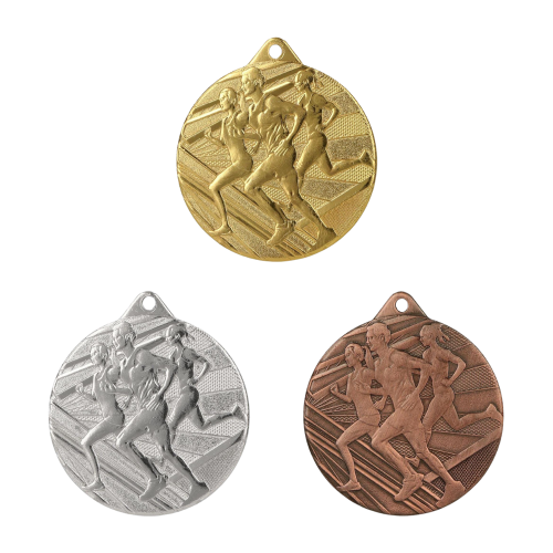 Medale biegowe ME004 50 mm - złoty, srebrny i brązowy