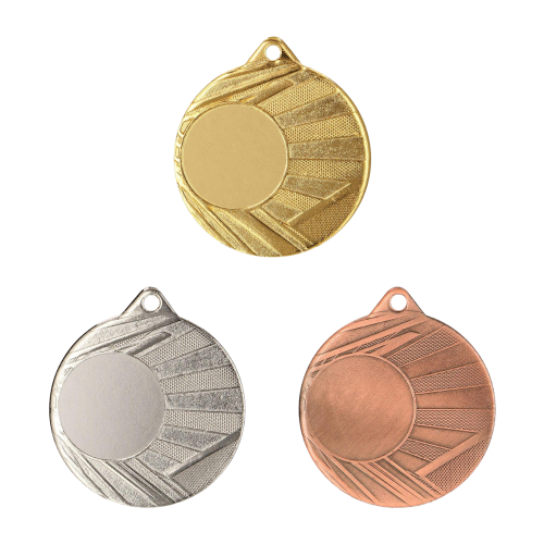 Medale ME006 50 mm - złoty, srebrny i brązowy