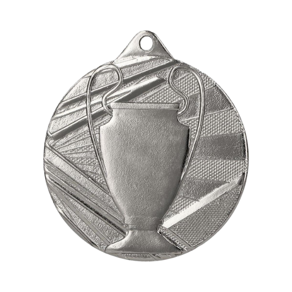Medal ME007/S 50 mm - srebrny, motyw pucharu