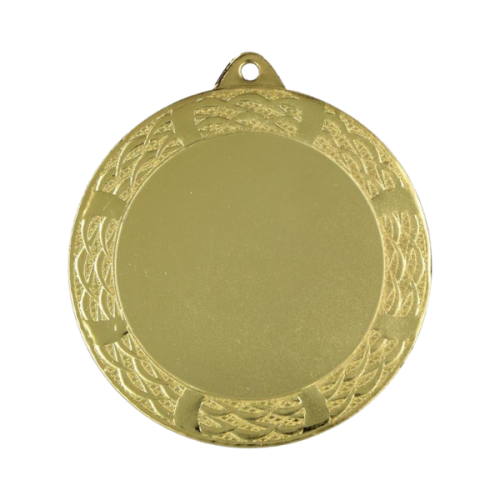 Medal ME0270/G 70 mm - złoty, miejsce na krążek 50 mm