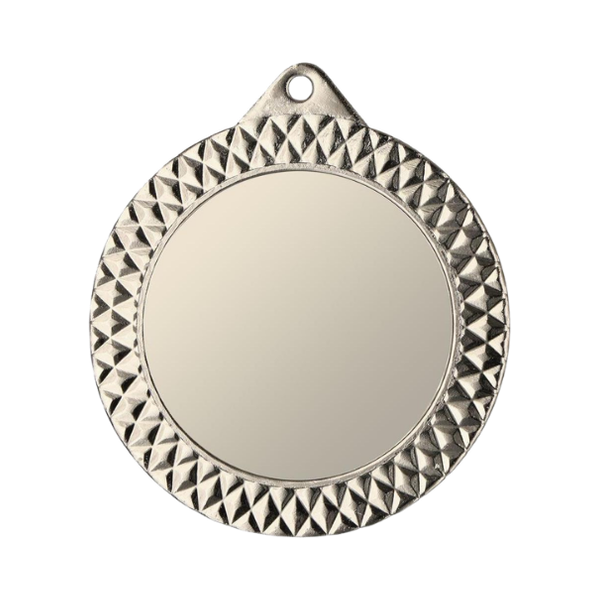Medal MMC1270/S 70 mm - srebrny, miejsce na krążek 50 mm