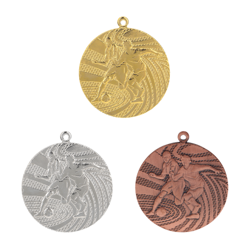 Medale piłkarskie MMC1340 40 mm - złoty, srebrny i brązowy