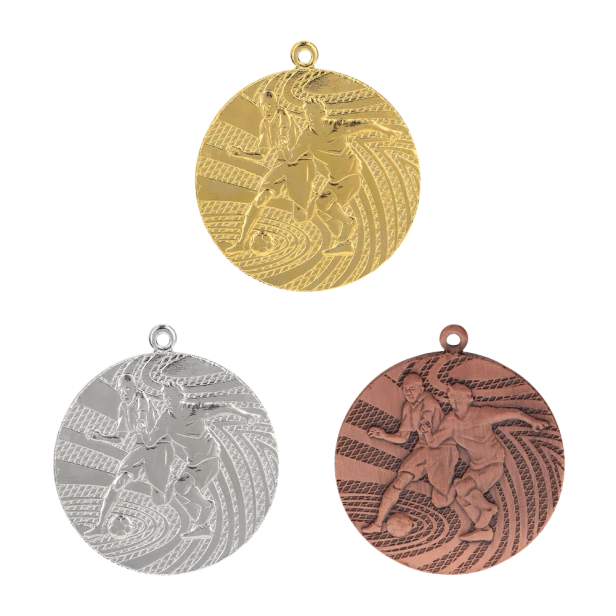 Medale piłkarskie MMC1340 40 mm - złoty, srebrny i brązowy