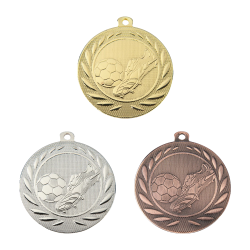 Medal DI5000.B złoty, srebrny i brązowy - piłka nożna 50 mm
