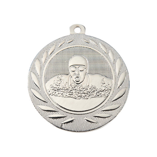 Medal DI5000.H srebrny - pływanie 50 mm