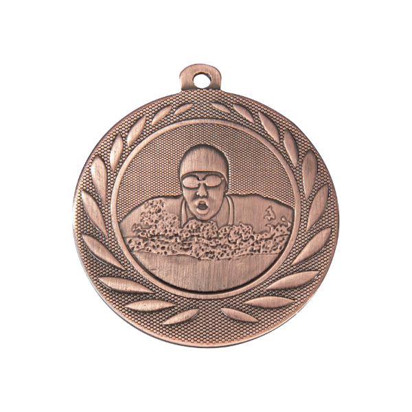 Medal DI5000.H brązowy - pływanie 50 mm