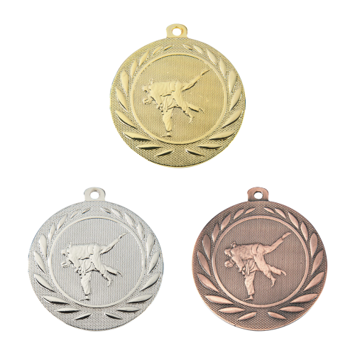 Medal DI5000.I złoty, srebrny i brązowy - judo 50 mm