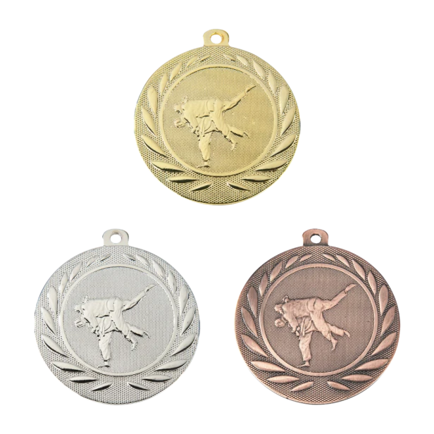 Medal DI5000.I złoty, srebrny i brązowy - judo 50 mm