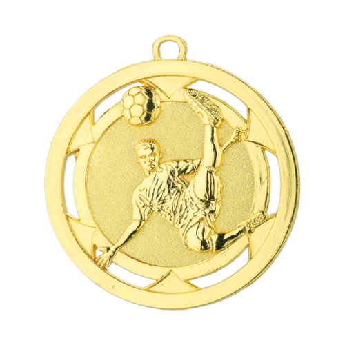 Medal D4A piłka nożna 50 mm - złoty