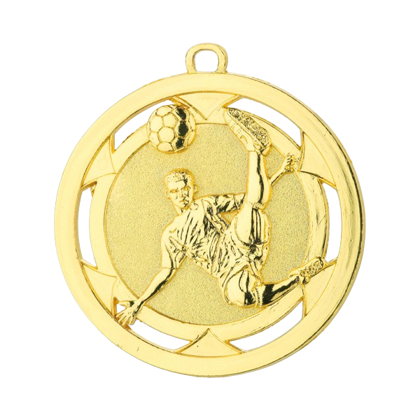 Medal D4A piłka nożna 50 mm - złoty