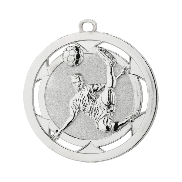 Medal D4A piłka nożna 50 mm - srebrny