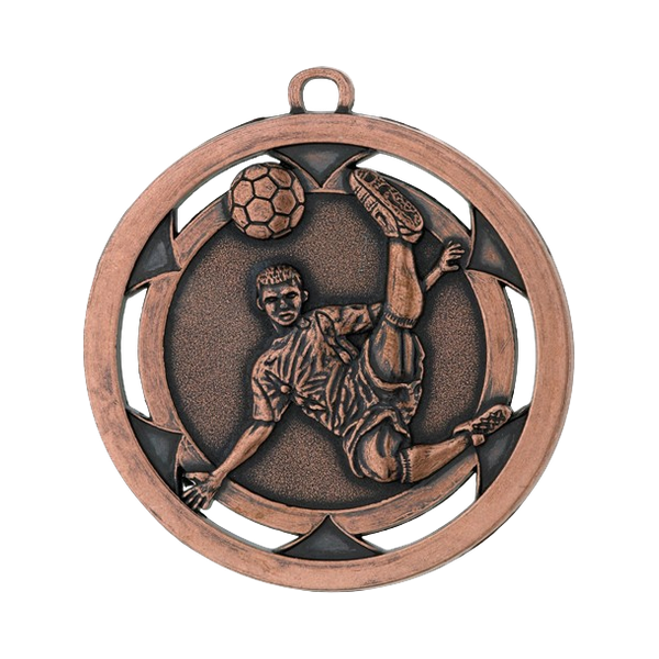 Medal D4A piłka nożna 50 mm - brązowy