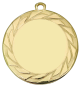 Medal złoty DI7008.01 – okrągły medal z ozdobnym wieńcem laurowym wokół obrzeża, wykonany z metalu. Miejsce na emblemat z przodu oraz pole na grawer z tyłu. Idealny na pierwsze miejsce, zawody sportowe i uroczystości.