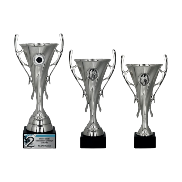 Puchar 8376 srebrny - wysokości 27, 24 i 23 cm