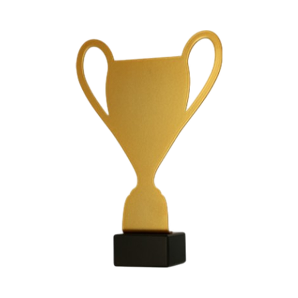 Statuetka metalowa ML-CUP Puchar - widok z boku