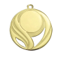 Medal złoty DI5006.01 – metalowy medal śr. 50 mm z ażurowym, płomienistym wzorem. Miejsce na emblemat śr. 25 mm z przodu oraz pole na grawer śr. 33 mm z tyłu. Idealny na pierwsze miejsce, zawody sportowe i turnieje.