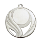 Medal srebrny DI5006.02 – metalowy medal śr. 50 mm z ażurowym, płomienistym wzorem. Miejsce na emblemat śr. 25 mm z przodu oraz pole na grawer śr. 33 mm z tyłu. Idealny na drugie miejsce, zawody sportowe i turnieje.