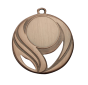 Medal brązowy DI5006.03 – metalowy medal śr. 50 mm z ażurowym, płomienistym wzorem. Miejsce na emblemat śr. 25 mm z przodu oraz pole na grawer śr. 33 mm z tyłu. Idealny na trzecie miejsce, zawody sportowe i turnieje.