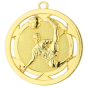 Medal złoty D4A.01 – medal piłkarski z reliefem zawodnika w przewrotce i ażurową obręczą, wykonany z zamaku. Idealny na pierwsze miejsce, turnieje piłki nożnej i zawody sportowe.