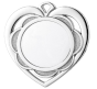 Medal srebrny serce D87.02 – metalowy medal w kształcie serca, śr. 50 mm, wykonany z zamaku. Miejsce na emblemat śr. 25 mm z przodu oraz pole na grawer śr. 33 mm z tyłu. Idealny na drugie miejsce, zawody sportowe i uroczystości.